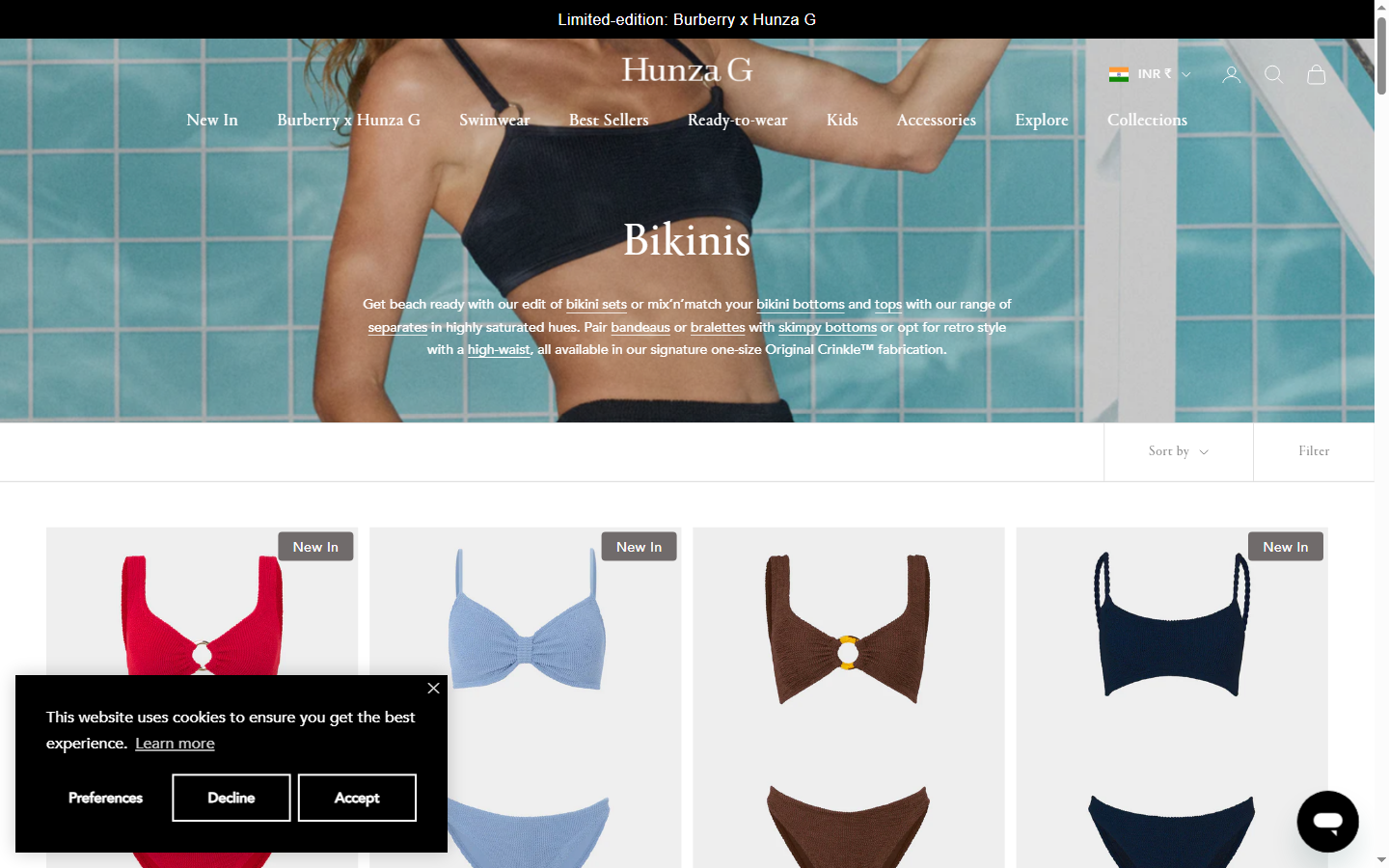 Hunza G â€” Collection Page with Filter and Sort Options